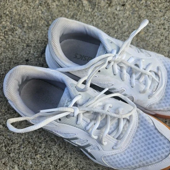 Asics Womens White Running Shoes Sneakers Size 7 Clean - Picture 4 of 10